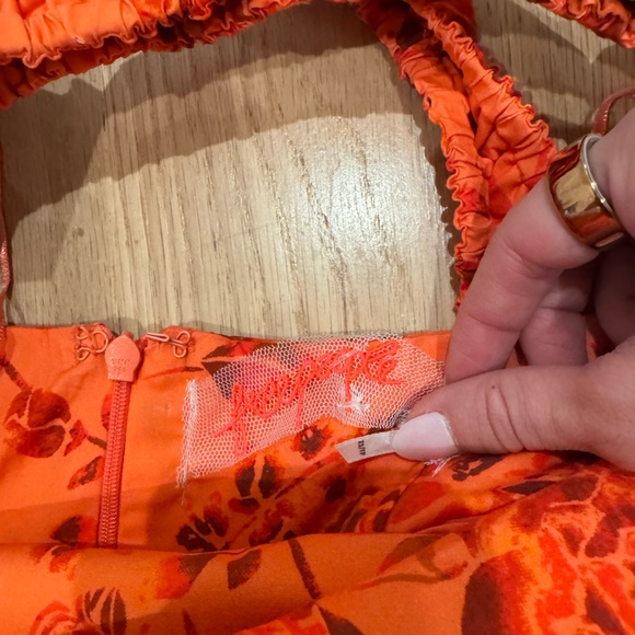 Free People Matilde Coral Mini Dress NWT - Picture 3 of 5